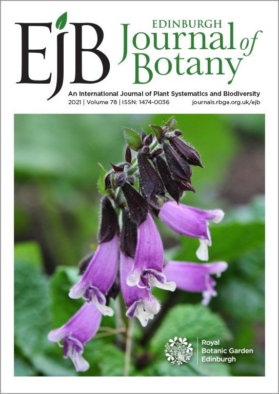 Front cover of volume 78 of the Edinburgh Journal of Botany